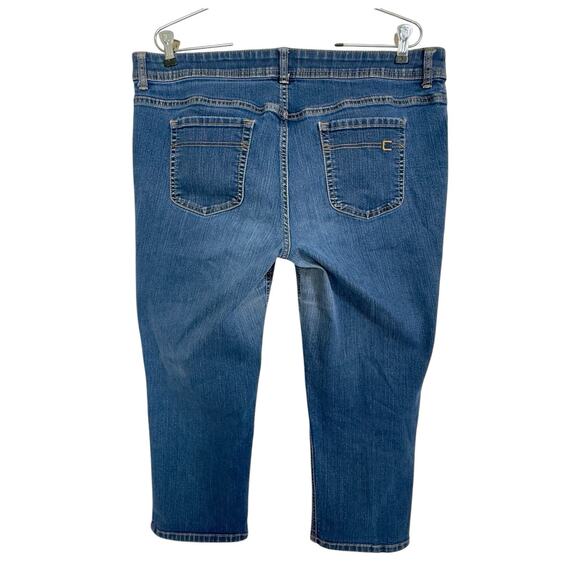 Chicos Crop Jeans 2.5 (14) 36x23 Mid Wash/Rise Stretch Denim Everyday Beach Y2k - Picture 10 of 13
